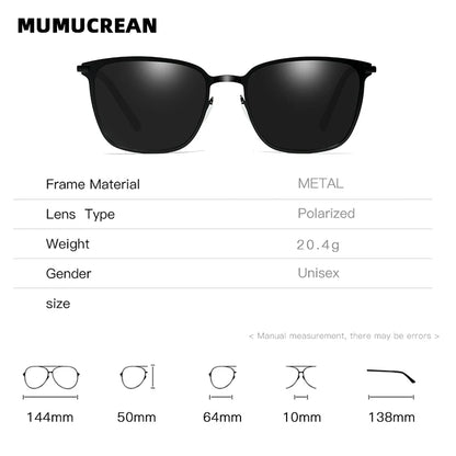 Lunettes de soleil carrées pour hommes
